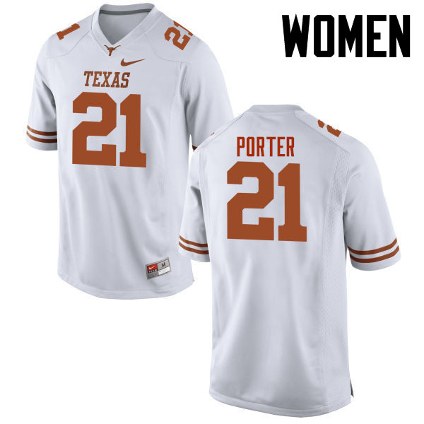 Women #21 Kyle Porter Texas Longhorns College Football Jerseys-White